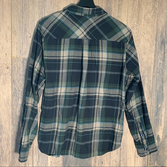 Men’s Large Mountain Warehouse Green Flannel Shirt - Picture 5 of 7